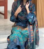 Prism blue pakistani lawn - Image 2