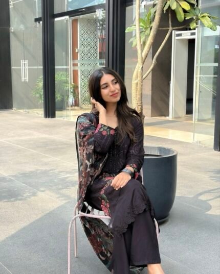 Neda floral black suit