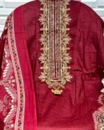Floral red  pak suit - Image 4