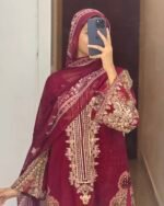 Floral red  pak suit