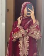 Floral red  pak suit - Image 3