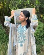 Pastel floral suit